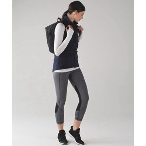 Lululemon Pace Rival Crop 22" Leggings Womens Gray Side Pockets. Sz 4
